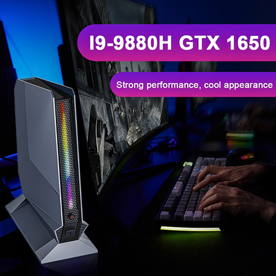 كمبيوتر مكتبي صغير للألعاب Super I9 9880H 9th مع بطاقة فيديو Win10 مخصصة 1650 4 جيجا بايت